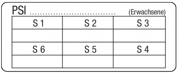 Parodontaler Screening Index (Erwachsene) - Etikett