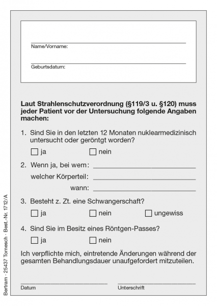 Laut Strahlenschutzverordnung - Block