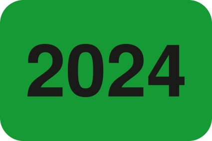 Jahreszahlen - Etiketten 2024