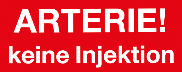 ARTERIE! keine Injektion