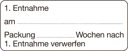 1.Entnahme am / nach Wochen verwerfen