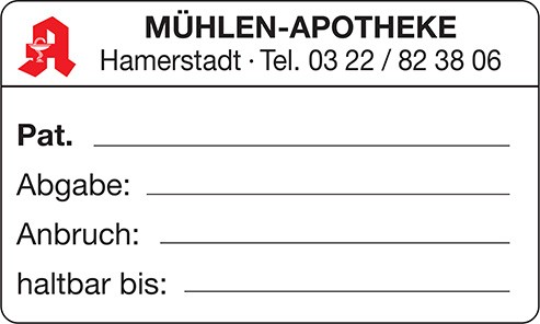 Personalisierte Etiketten zur Belieferung von Pflegeheimen