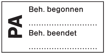 PA Beh. begonnen Beh. beendet