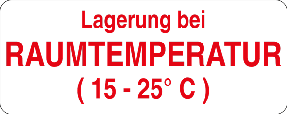 Lagerung bei Raumtemperatur (15 - 25 C)