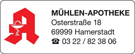 Adressetiketten Apotheke