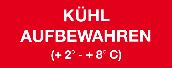 Kühl aufbewahren (+2° - +8°C)