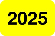 Jahreszahlen - Etiketten 2025