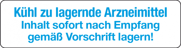 Kühl zu lagernde Arzneimittel Inhalt sofort nach Empfang