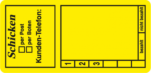 Schicken / per Post / per Boten