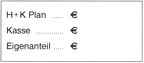 H+K Plan Kasse Eigenanteil