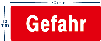 "Gefahr" Aufkleber