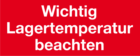 Wichtig Lagertemperatur beachten