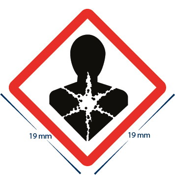 Gefahrensymbol "Gesundheitsgefährdungen" 19 x 19 mm