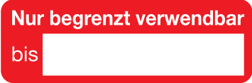 Nur begrenzt verwendbar bis