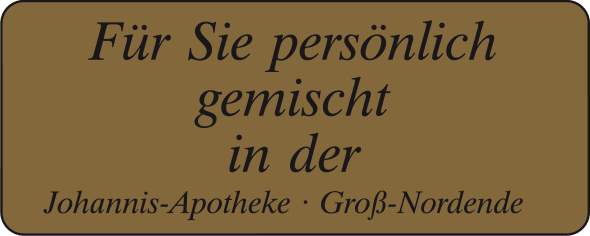 Gold-Etikett mit Text "Für Sie persönlich gemischt"