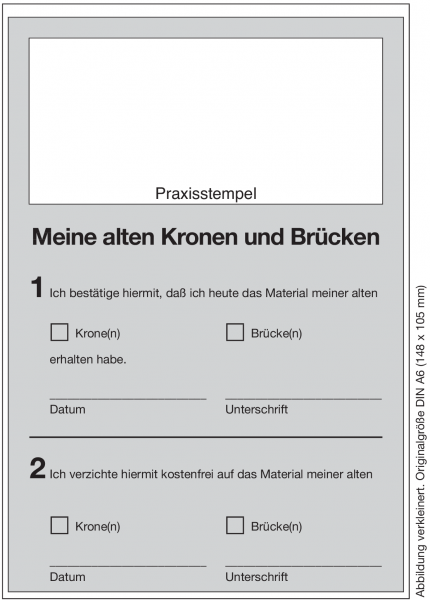 Meine alten Kronen und Brücken - Block