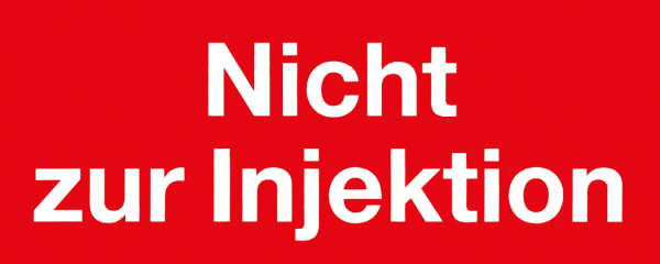 Nicht zur Injektion